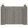 Gabbione Fioriera Filo Acciaio 260×40×200 cm Argento