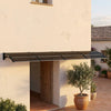 Pensilina per Porta in Policarbonato e Alluminio 350×100 cm Nera