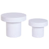 Set de 2 mesas Home ESPRIT Blanco 60 x 60 x 50 cm (2 Unidades)