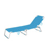 Marbueno Lettino Pieghevole in Alluminio e Textilene 187x58x24 cm Azzurro