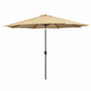 Marbueno Sombrilla Acero 8 Varillas D300 cm Polyester Marron Jardin, Piscina y Terraza 10485
