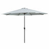 Marbueno Sombrilla Acero 8 Varillas D300 cm Polyester Blanco Jardin, Piscina y Terraza 10487