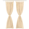 vidaXL Tende in Micro Raso 2 pz con Passanti 140x245 cm Beige