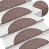 vidaXL Tappetini per scale autoadesivi 15 pz 65x21x4 cm Marrone Chiaro semicircolari grandi
