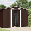 vidaXL Caseta de Jardín de Acero Galvanizado 257x489x181 cm Marrón