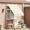 vidaXL Toldo Retráctil Manual Poliéster Acero 150 cm Crema