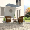Toldo Retráctil vidaXL de Acero y Poliéster 150x150 cm Azul y Blanco