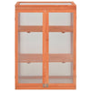 vidaXL Solid Wood and Polycarbonate Greenhouse 75x47x109 cm Brown