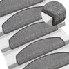 vidaXL Tappetini per scale 15 pz 65x24x4 cm Grigio scuro Semicircolari Grandi