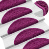 vidaXL Tappetini per scale 15 pz 56x17x3 cm Viola Semicircolari