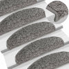vidaXL Tappetini per scale 15 pz 65x21x4 cm Grigio Semicircolari Grandi