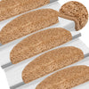 vidaXL Tappetini per scale 15 pz 65x21x4 cm Beige Semicircolari Grandi