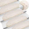 vidaXL Tappetini per scale 15 pz 65x21x4 cm Bianco Semicircolari Grandi