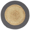 vidaXL Tovagliette 6 pz Naturale e Antracite 38 cm in Juta e Cotone