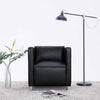 vidaXL Tub Chair, Artificial Leather, 110 kg Capacity, 71 x 54 x 69 cm, Black