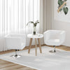 vidaXL Set of 2 Swivel Bar Stools in Faux Leather, Seat 63 x 56 cm, White