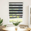 vidaXL Tenda a rullo zebra 90,9x150 cm Tessuto Larghezza 86,7 cm nero
