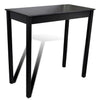 vidaXL Juego de Mesa de Bar con 4 Taburetes, Tablero MDF/Madera, 115 x 55 x 107 cm, Negro