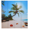 vidaXL Foldable Screen Divider 160x170 cm with Beach Print
