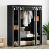 vidaXL Armadio in Tessuto con Scomparti e Aste 45x150x176 cm Nero