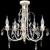 vidaXL Chandelier 5 Lamp Holders Acrylic Crystal 46 x 42.5 cm Antique White