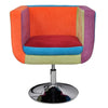 vidaXL Patchwork Fabric Adjustable Cube Armchair 63x57x66-76 cm Multicolour