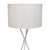 vidaXL 139 cm White Polyester Tripod Floor Lamp