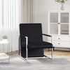 vidaXL Poltrona con Gambe Cromate Nera in Similpelle