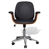 vidaXL Sillón Giratorio de Madera Curvada y Piel Sintética