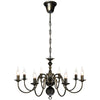 vidaXL Lampadario Stile Antico Metallo Nero Lampadine 8 x E14