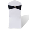 Set 25 Fasce Decorative Nere Elasticizzate per Sedie con Fibbia Effetto Diamante
