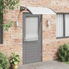 Toldo para puerta vidaXL de policarbonato 120x100 cm negro transparente