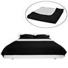vidaXL Colcha Reversible Negra/Blanca 220 x 240 cm