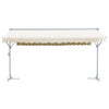 Toldo parasol vidaXL con pedestal, poliéster y acero, 600x300 cm, crema