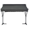 vidaXL Toldo parasol con pedestal de acero 300x300x300 cm Antracita