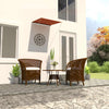 vidaXL Retractable Steel Awning, 100x150 cm, Orange and Brown