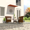 vidaXL Retractable Awning, PA Coated Polyester, 200x150 cm, Orange and Brown