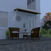 vidaXL Tenda da Sole Retrattile con LED 350x150 cm Antracite