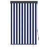 vidaXL Tenda a Rullo per Esterni 100x250 cm Blu e Bianca