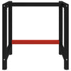 vidaXL Workbench Frame Metal 80x57x79 cm Black and Red