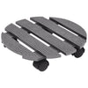 vidaXL Grey WPC Plant Dollies, 30 cm Diameter