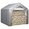vidaXL Garden Storage Tent, Galvanized Steel and PE, 180x180x71 cm, Grey