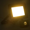 Foco LED con Sensor vidaXL 30 W Aluminio 15,5 x 19,5 cm Negro