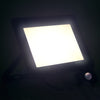 Foco LED vidaXL con sensor 100W de aluminio 27x25 cm negro