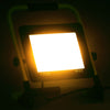 vidaXL Faretto a LED con Maniglia 100 W 3000 K Bianco Caldo, 31 x 16 x 35 cm, Nero e Giallo