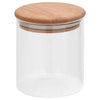 Set di 10 Barattoli Contenitori in Vetro con Coperchio in Bambù Ermetico da 600 ml