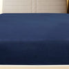 vidaXL Lenzuola con Angoli Jersey 2pz Blu Marino 90x200 cm Cotone