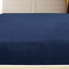 vidaXL Lenzuolo con Angoli Jersey Blu Marino 180x200 cm Cotone