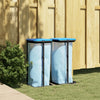vidaXL Set 2 Porta Sacchi Spazzatura Pieghevoli 60L - Nero e Blu