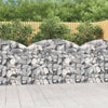 Cesto Gabbione ad Arco in Ferro Zincato 150×30×100/120 cm Argento